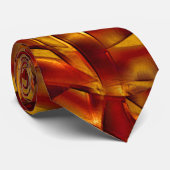 Het doorweven van verbrande oranje stropdassen, ge stropdas (Opgerold)