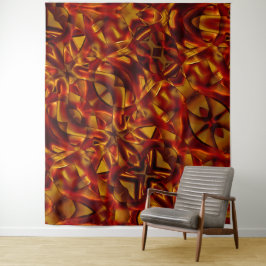 Het doorweven van verbrande oranje stropdassen, ge wandkleed