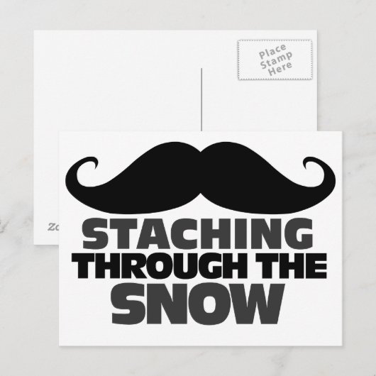 Het doorzoeken van de sneeuw briefkaart (Voorkant / Achterkant)