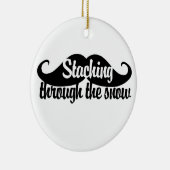 Het doorzoeken van de sneeuw keramisch ornament (Rechts)