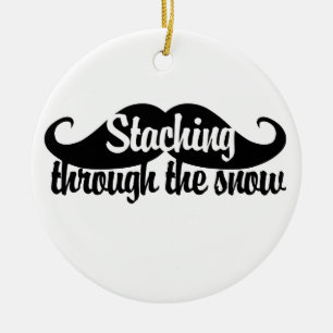 Het doorzoeken van de sneeuw keramisch ornament