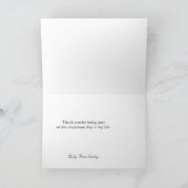 Het dopen dankt u kaardt bedankkaart (Binnen)