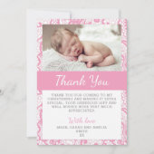 Het Dopen van meisjes dankt u kaardt Bedankkaart (Voorkant)