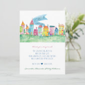 Het Dorp Adoptie Opvang IVF Baby Shower Bedankkaart (Staand voorkant)