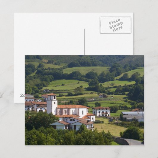 Het dorp Amaiur in de Baztan-vallei van Briefkaart (Voorkant / Achterkant)