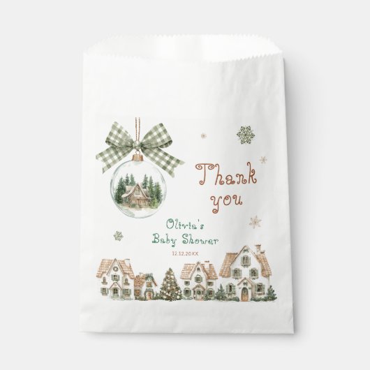 Het Dorp Baby Shower Bedankt Bedankzakje (Voorkant)