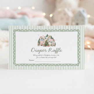 Het Dorp Baby Shower Luier Raffle Informatiekaartje