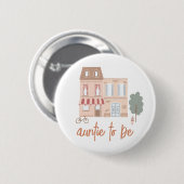 Het Dorp Baby Shower Tante Wordt Ronde Button 5,7 Cm (Voorkant /achterkant)