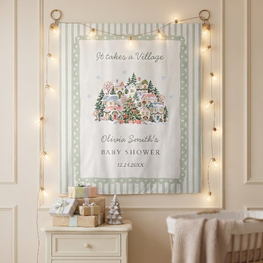 Het Dorp Baby Shower Wandkleed