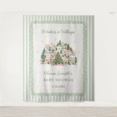Het Dorp Baby Shower Wandkleed (Voorkant)