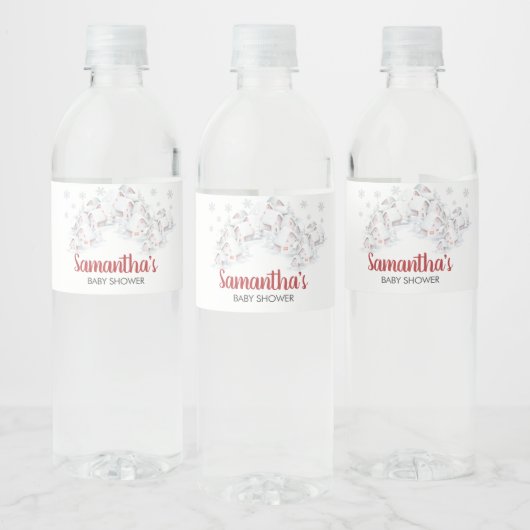 Het Dorp Baby Shower Waterfles Etiket (Flessen)