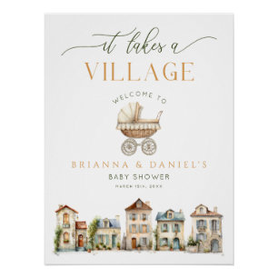 Het Dorp Baby Shower Welkomstposter Perfect Poster