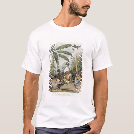 Het dorp Barber, bord 6 uit 'Indianen', engrav T-shirt (Voorkant)