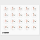 Het Dorp Bedankt Boho Baby Shower Bedankt Ronde Sticker (Vel)