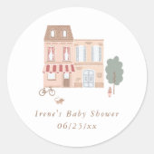 Het Dorp Bedankt Boho Baby Shower Bedankt Ronde Sticker (Voorkant)
