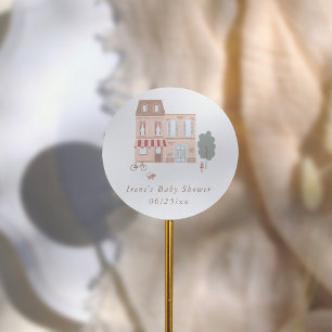 Het Dorp Bedankt Boho Baby Shower Bedankt Ronde Sticker