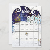 Het Dorp: Blauwe Winter Magie Bingo Kaart (Voorkant)