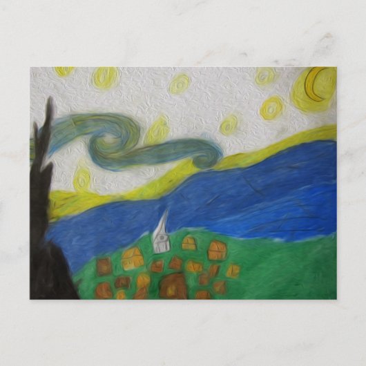 Het dorp briefkaart (Voorkant)