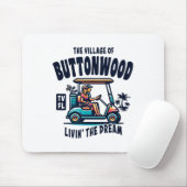 Het dorp Buttonwood Golfkar ontwerp Muismat (Met muis)