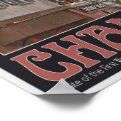 Het dorp Chamonix - BonW Poster (Hoek)