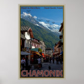 Het dorp Chamonix Poster (Voorkant)