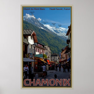 Het dorp Chamonix Poster