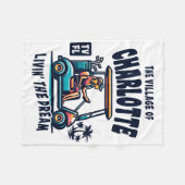 Het dorp Charlotte golfkar ontwerp Fleece Deken (Voorkant (Horizontaal))