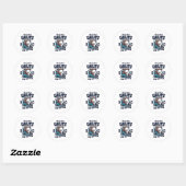 Het dorp Charlotte golfkar ontwerp Ronde Sticker (Vel)