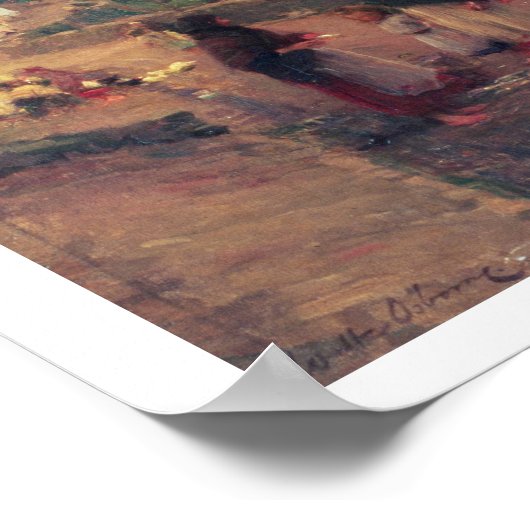 Het dorp Connemara - De weg naar de haven, 1898 Poster (Hoek)