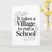 Het Dorp dat een School Bestuurt Citaat Kaart (Gele Bloem)