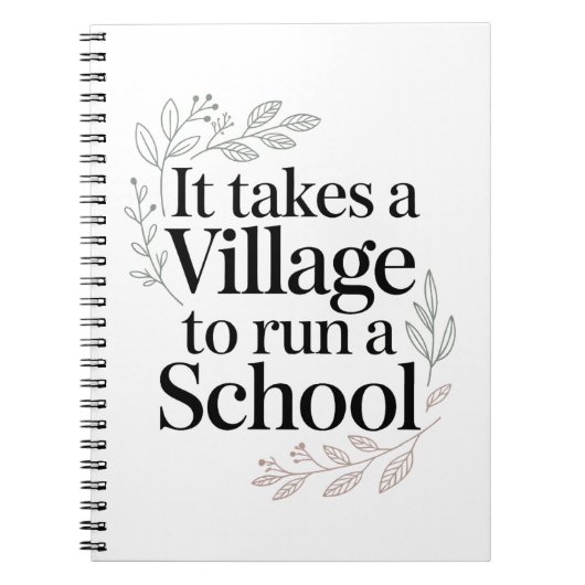 Het Dorp dat een School Drijft Quote Notitieboek (Voorkant)