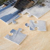 Het dorp Dolomites in de sneeuw in de winter Legpuzzel (Zijkant)