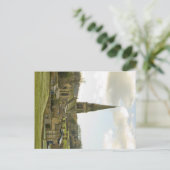 Het dorp Edensor en de kerk - briefkaart (Staand voorkant)