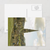 Het dorp Edensor en de kerk - briefkaart (Voorkant / Achterkant)