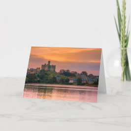 Het Dorp en het Kasteel van Warkworth bij Kaart
