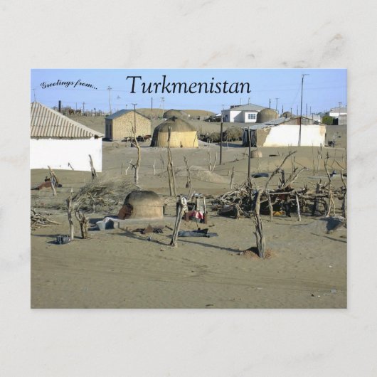 Het dorp Erbent in Turkmenistan Briefkaart (Voorkant)