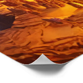 Het dorp Gingerbrood in de nacht | AI Art. Poster (Hoek)