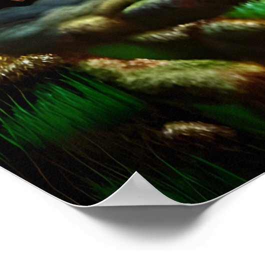 Het dorp Gingerbrood in het bos | AI Art Poster (Hoek)