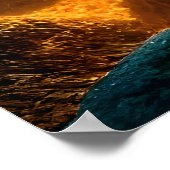 Het dorp Gingerbrood in het donkere bos | AI Art. Poster (Hoek)