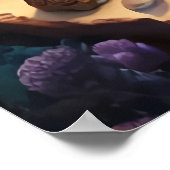 Het dorp Gingerbrood onder het zee | AI Art. Poster (Hoek)