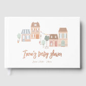Het Dorp Handgetekende Baby Shower Gastenboek (Voorkant)