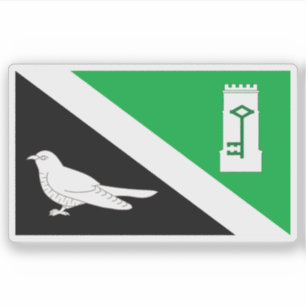 Het dorp Heathfield vlag,East Sussex,Engeland Sticker