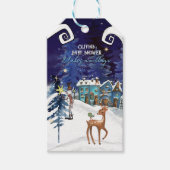 Het Dorp Helpt: Ijsblauw Wintermagie Cadeautag Cadeaulabel (Voorkant)