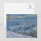Het dorp Herblay onder sneeuw van 1895 Briefkaart (Voorkant / Achterkant)
