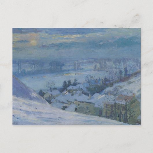 Het dorp Herblay onder sneeuw van 1895 Briefkaart (Voorkant)