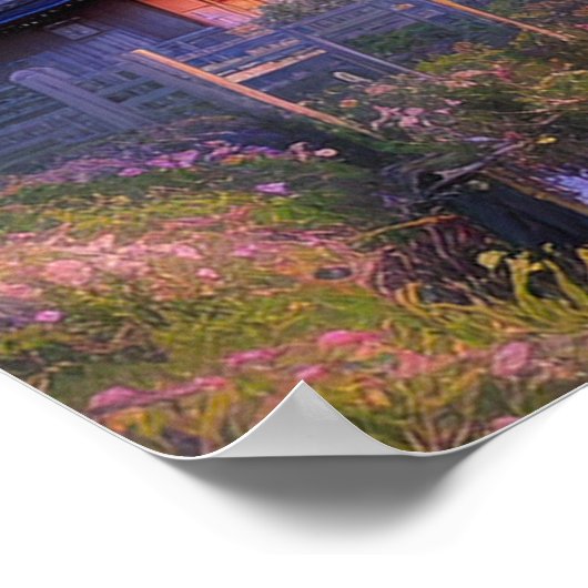 Het dorp in Dusk Poster (Hoek)