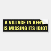 Het dorp in Kenia mist zijn Idiot Sticker (Voorkant)