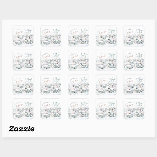 het dorp is nodig stickers (Vel)