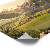 het dorp Kandersteg en de berggroep Blumlisalp, Poster (Hoek)