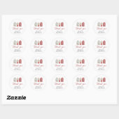 Het Dorp Kerst Baby Shower Ronde Sticker (Vel)